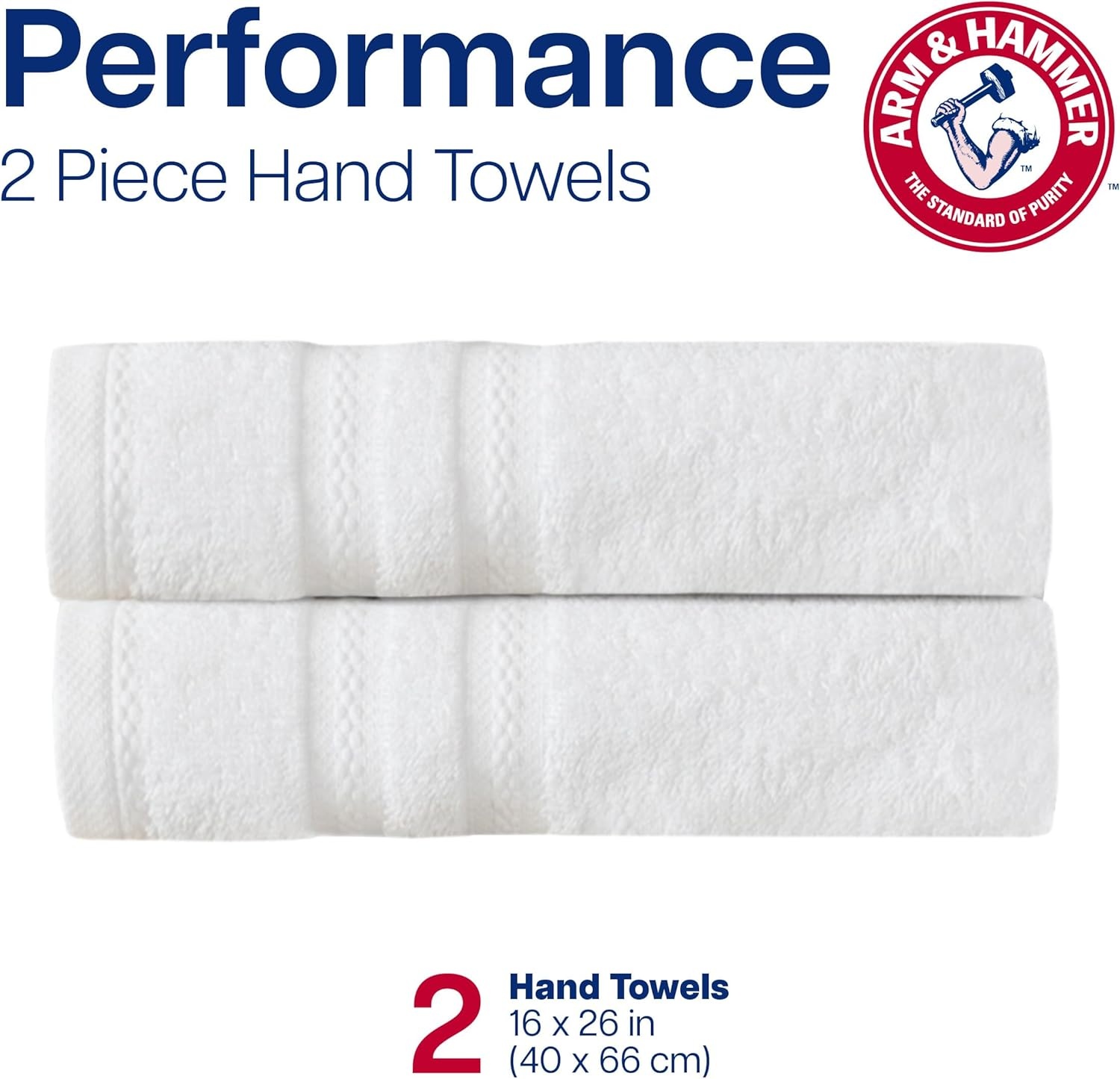 image:imageArm amp Hammer Performance Hand Towels 2 Piece Light BlueGrey