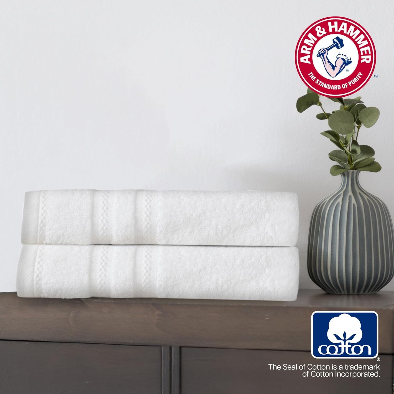 image:imageArm amp Hammer Performance Hand Towels 2 Piece Light BlueGrey