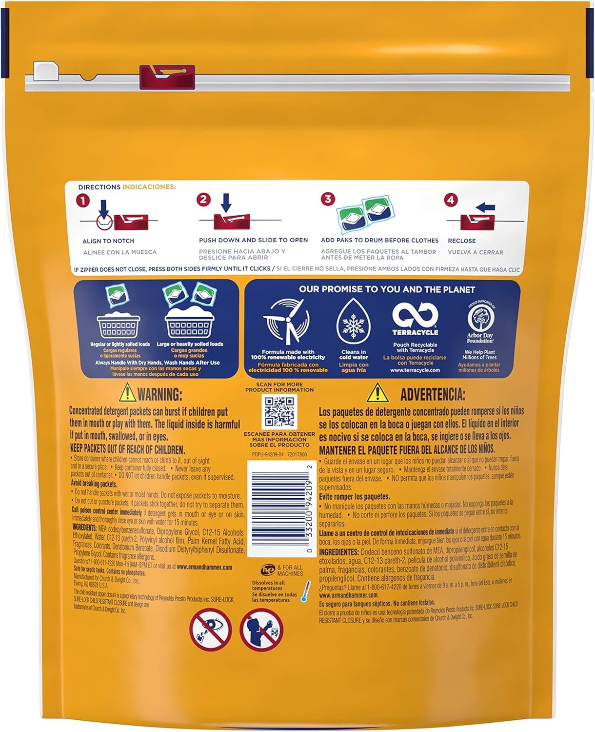 image:imageArm amp Hammer Plus OxiClean 5in1 Laundry Detergent Power Paks 42 Count Packaging may varyFresh Scent