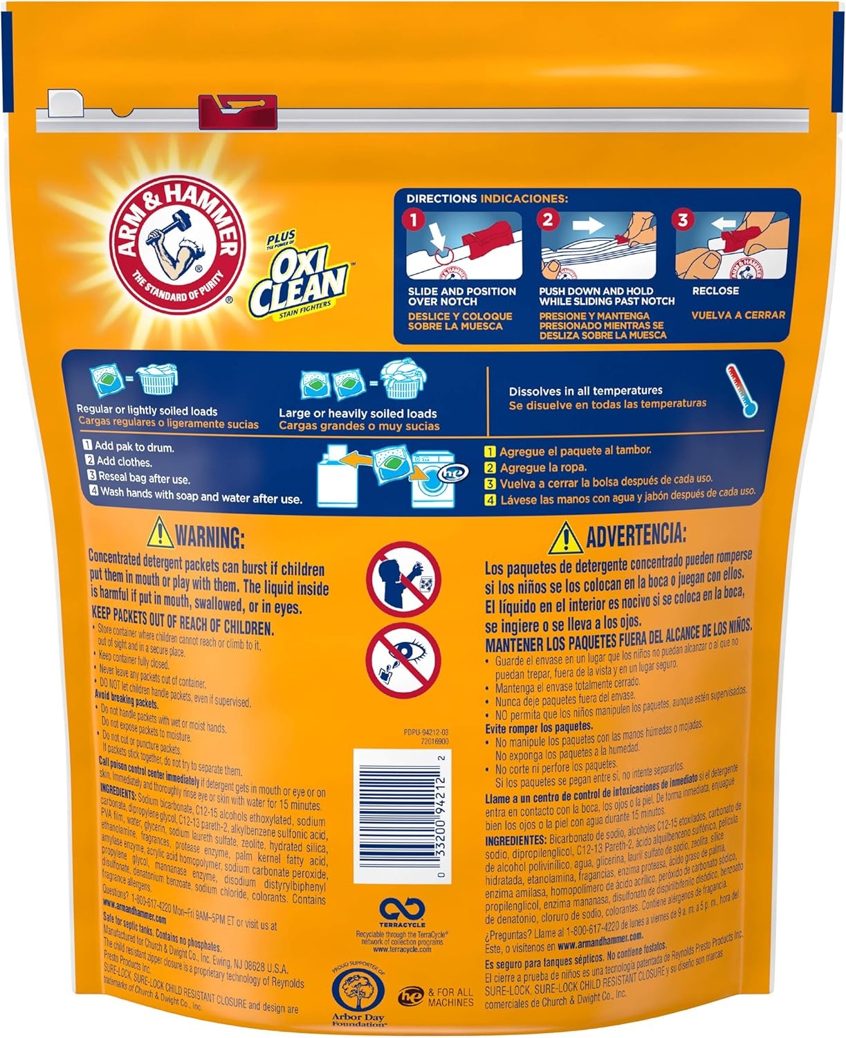 image:imageArm amp Hammer Plus OxiClean 5in1 Laundry Detergent Power Paks 42 Count Packaging may varyFresh Scent