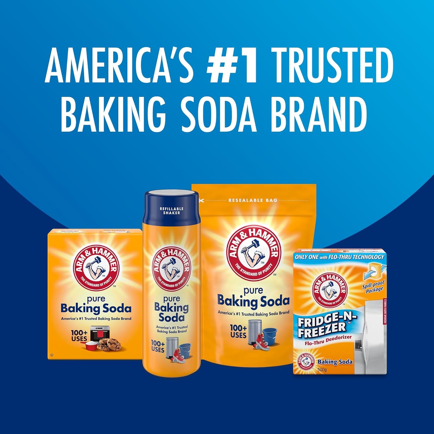 image:imageArm amp Hammer Pure Baking Soda Shaker 12 Oz Pack of 612 Ounce Pack of 6