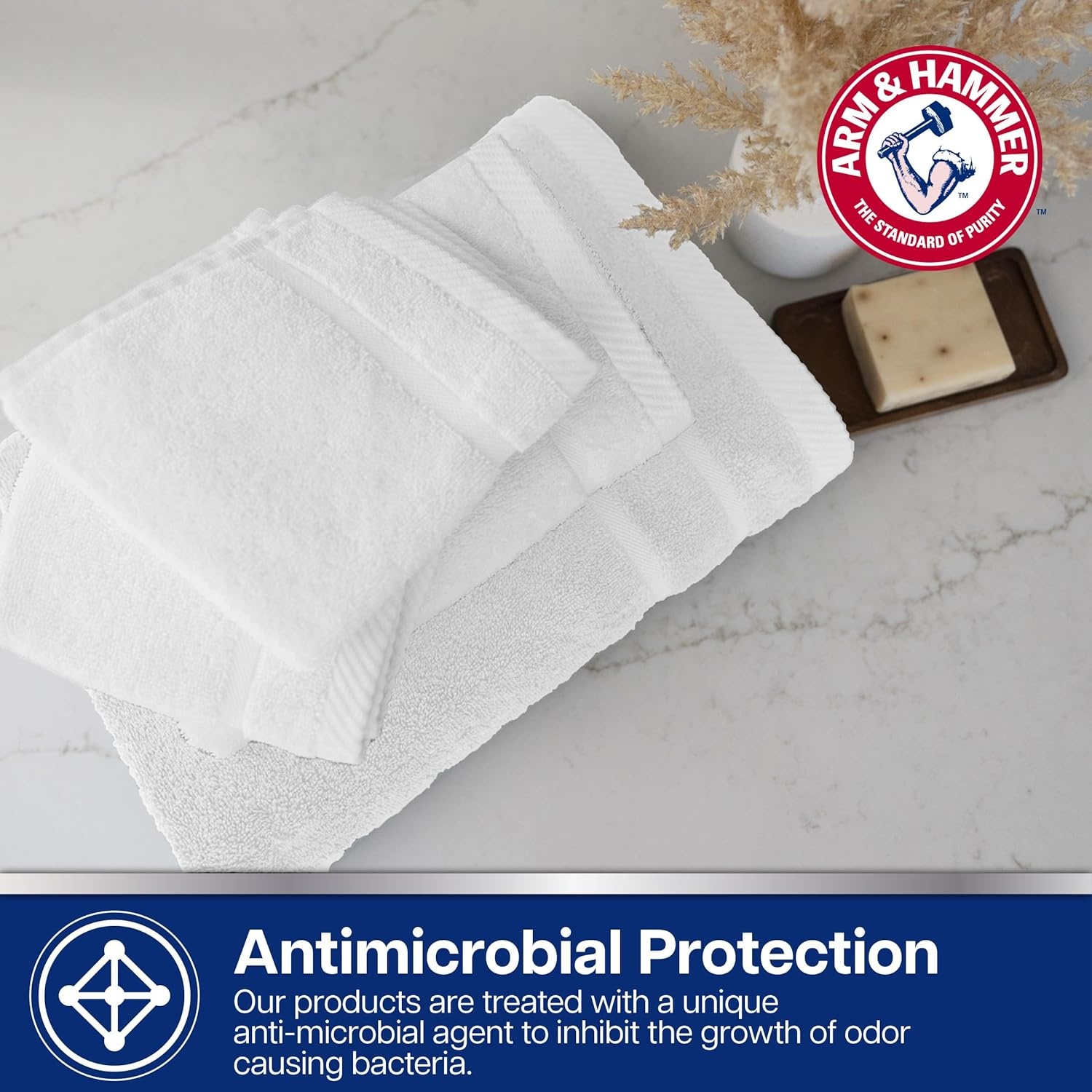 image:imageArm amp Hammer Super Soft Washcloths 6 Piece Light BlueLight Blue