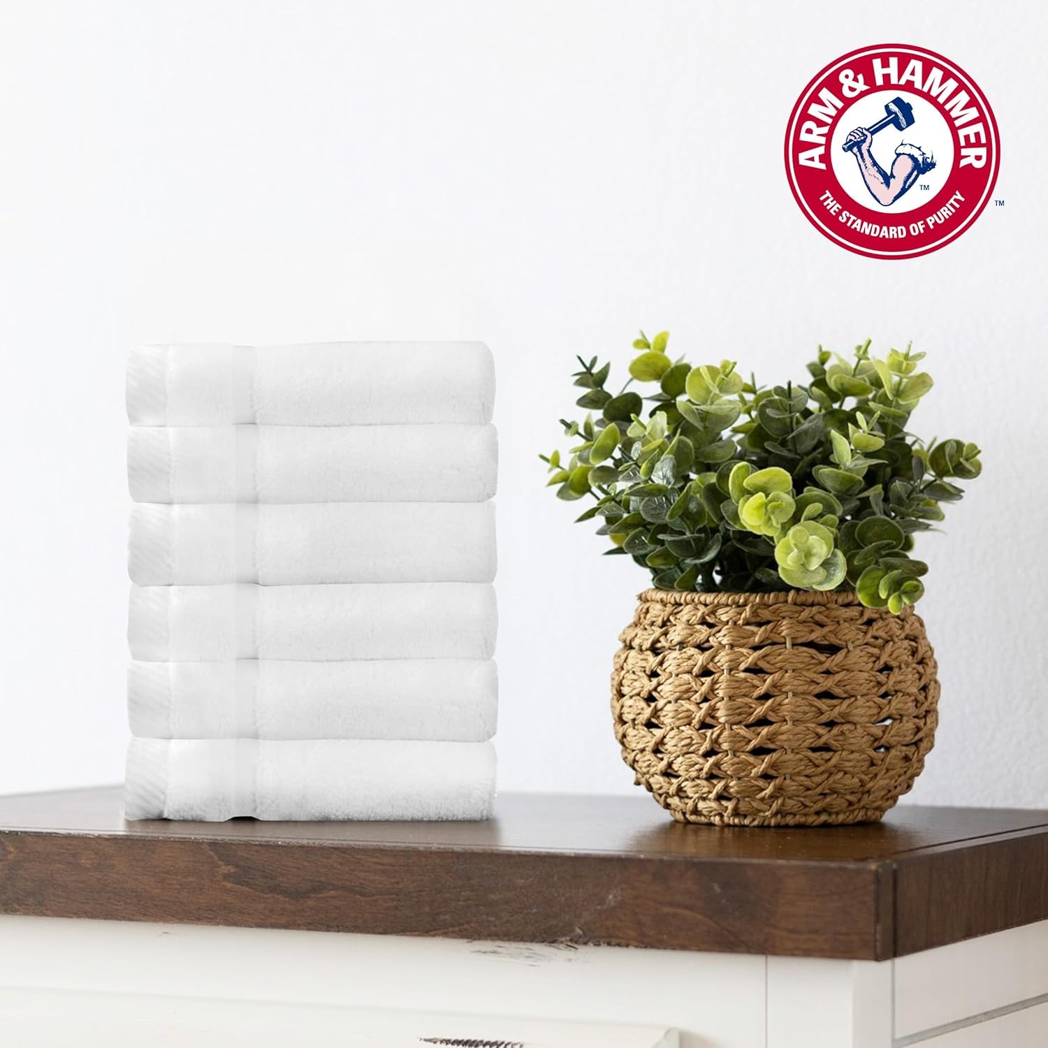 image:imageArm amp Hammer Super Soft Washcloths 6 Piece Light BlueLight Blue