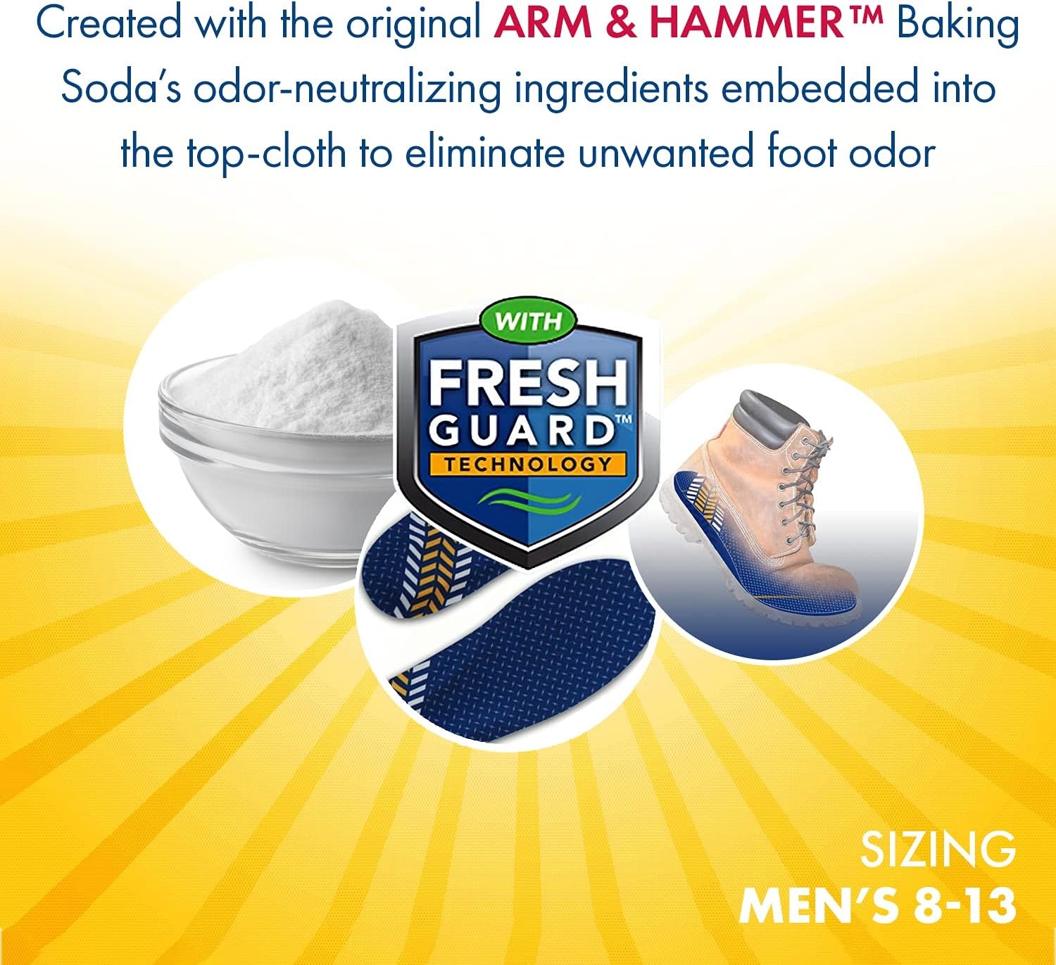 image:imageArm amp Hammer Work Insoles for Men and Women Boot Inserts for Work Boots Boot Insoles for Work Work Boot Insoles for Men and Women Pair of AntiFatigue Arch Support Memory Foam Insoles 3 Pack1