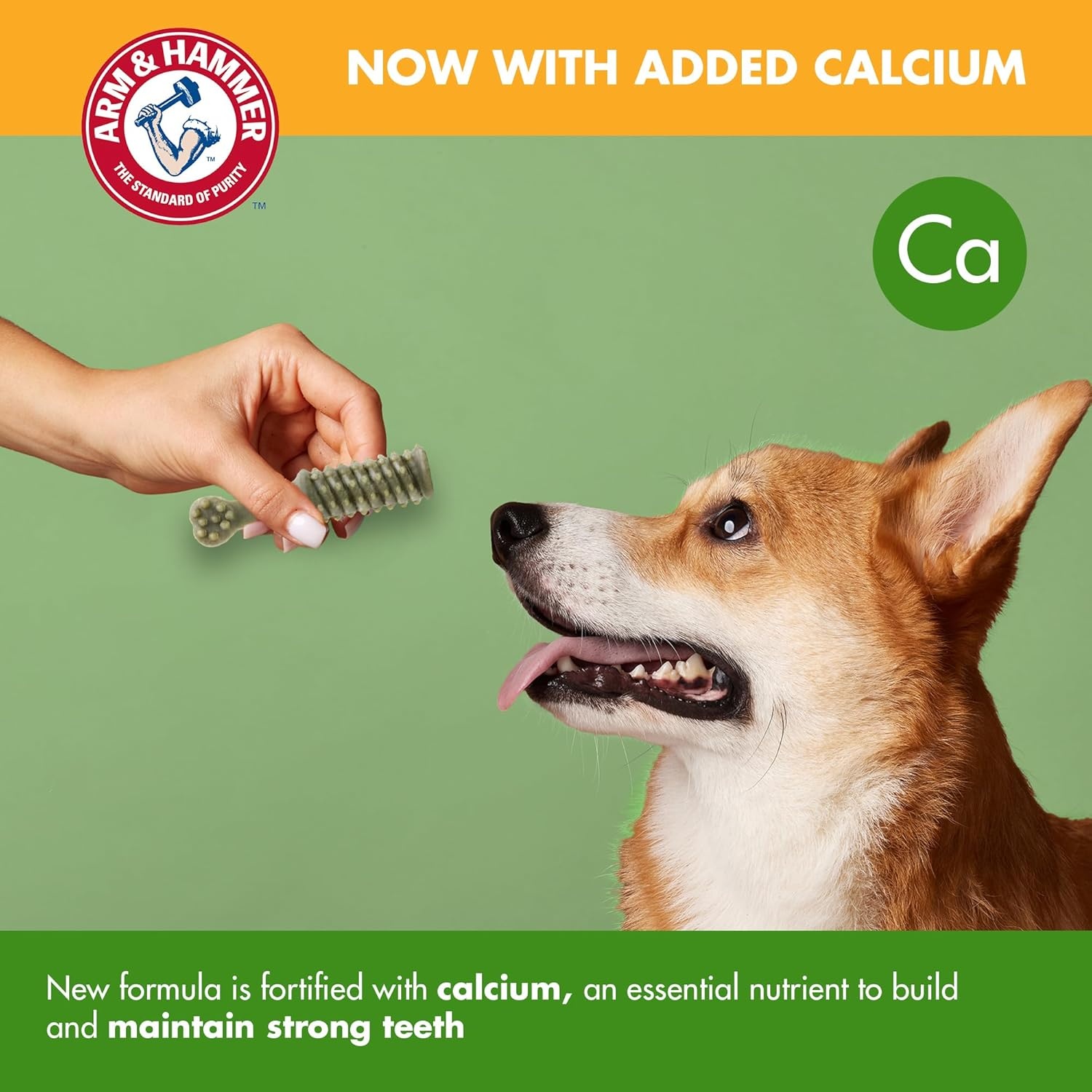 image:imageArm amp Hammer for Pets Nubbies Dental Treats Value Size Baking Soda amp Calcium Dog Dental Chews Helps Scrub Plaque amp Tartar While Chewing Peanut Butter Flavor 139 Count 528 Oz 6 PackMint
