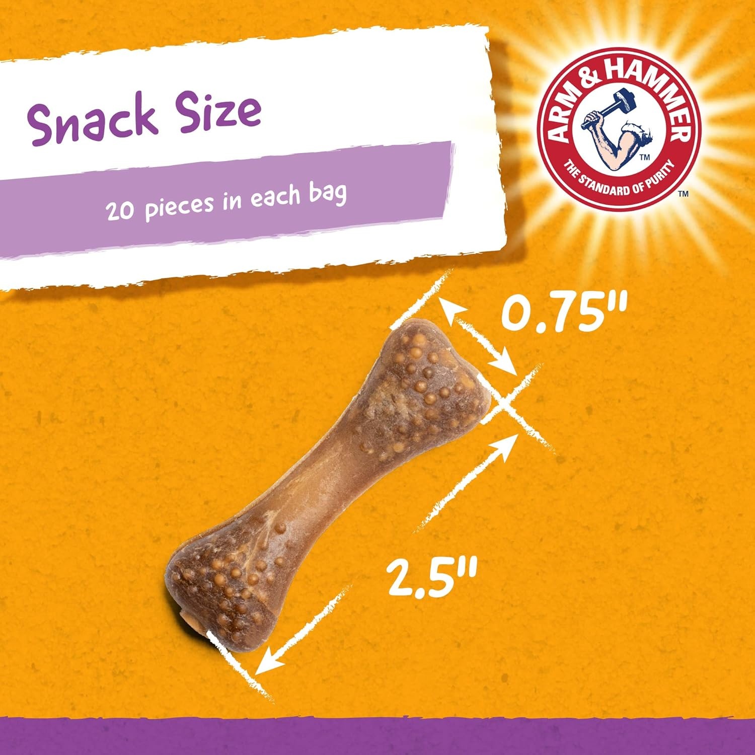 image:imageArm amp Hammer for Pets Nubbies Dental Treats Value Size Baking Soda amp Calcium Dog Dental Chews Helps Scrub Plaque amp Tartar While Chewing Peanut Butter Flavor 139 Count 528 Oz 6 PackChicken