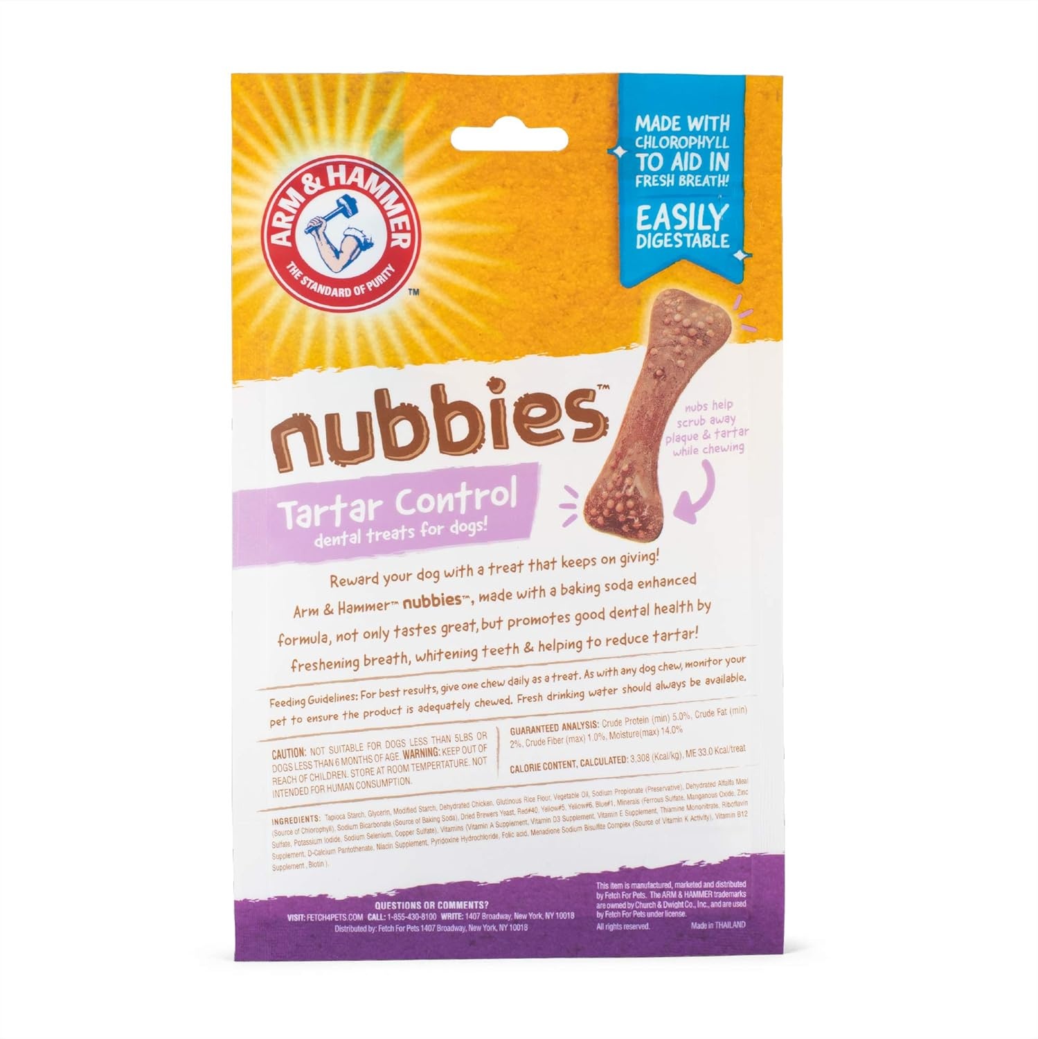 image:imageArm amp Hammer for Pets Nubbies Dental Treats Value Size Baking Soda amp Calcium Dog Dental Chews Helps Scrub Plaque amp Tartar While Chewing Peanut Butter Flavor 139 Count 528 Oz 6 PackChicken