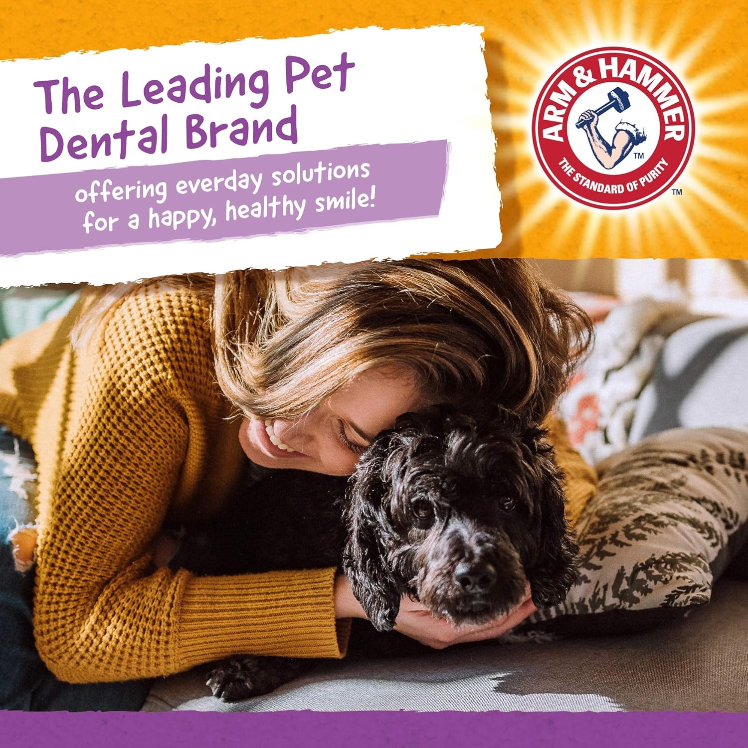 image:imageArm amp Hammer for Pets Nubbies Dental Treats Value Size Baking Soda amp Calcium Dog Dental Chews Helps Scrub Plaque amp Tartar While Chewing Peanut Butter Flavor 139 Count 528 Oz 6 PackChicken