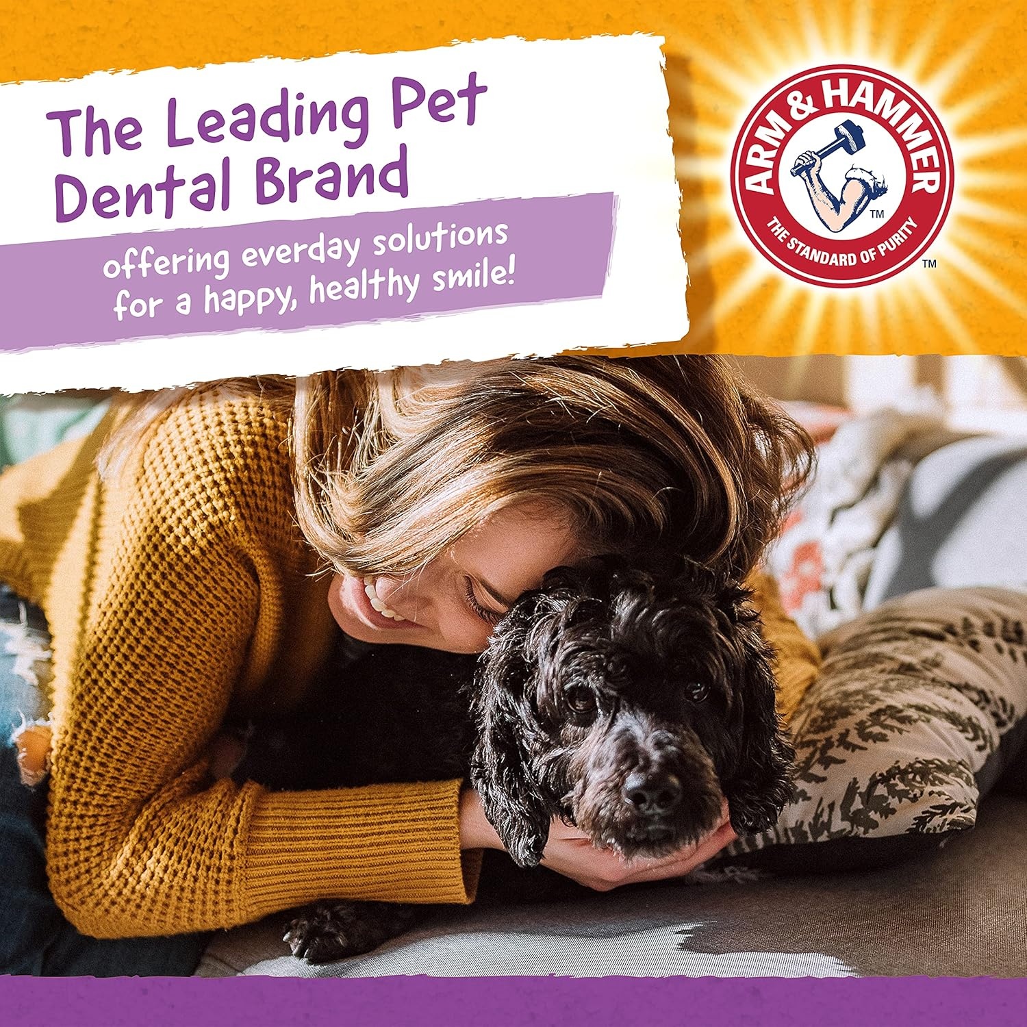 image:imageArm amp Hammer for Pets Nubbies Dental Treats Value Size Baking Soda Calcium Dog Dental Chews Nubbed Texture Scrubs Plaque Tartar Chicken Flavor 139 Count 528 OZ Bag 6 Pack