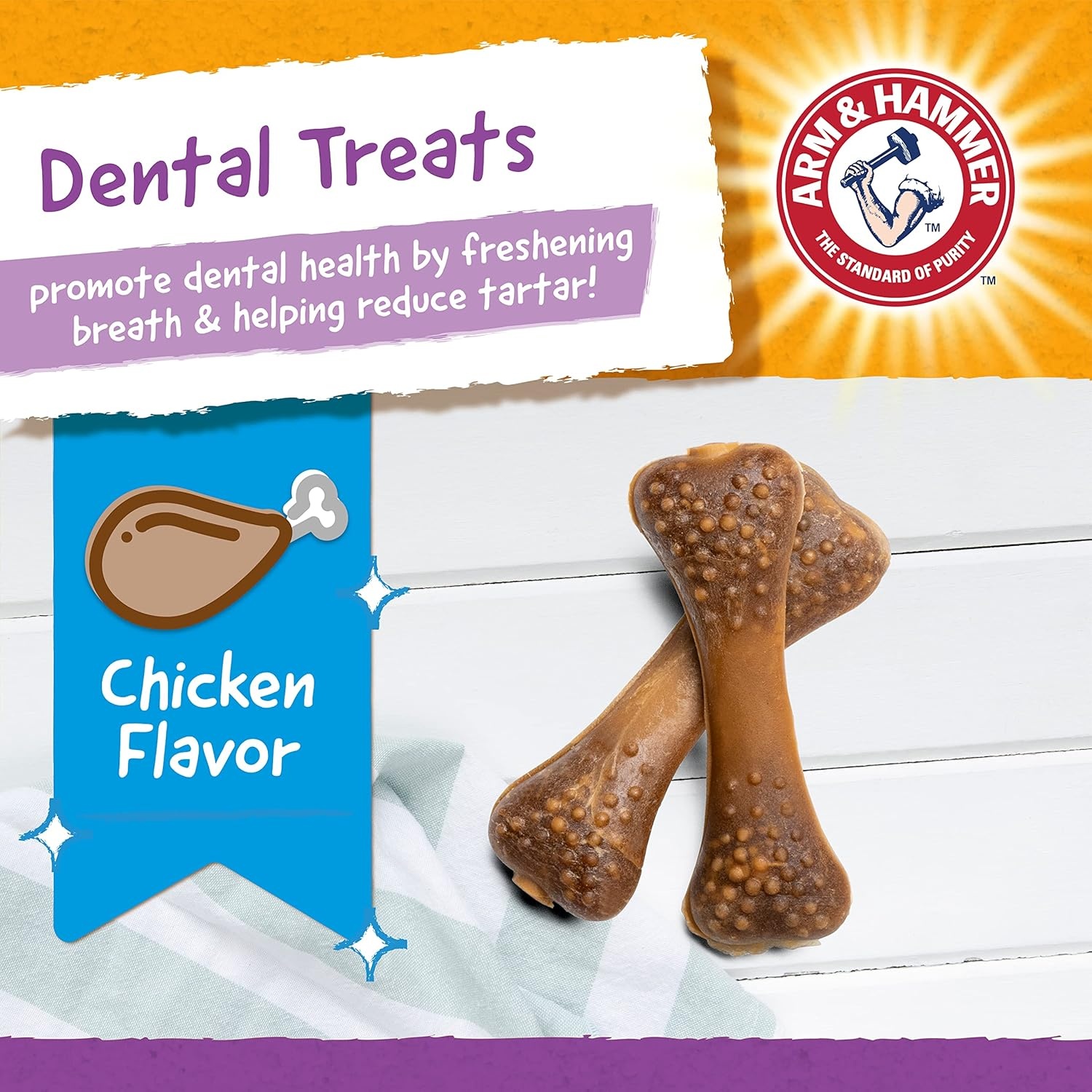 image:imageArm and Hammer for Pets Super Treadz Gator Dental Chew Toy for Dogs Reduces Plaque and Tartar Without Brushing Baking Soda Infused Dishwasher Safe Dogs Up to 35 LbsGorilla