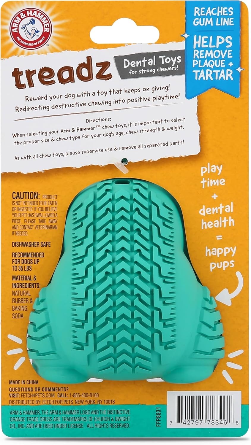 image:imageArm and Hammer for Pets Super Treadz Gator Dental Chew Toy for Dogs Reduces Plaque and Tartar Without Brushing Baking Soda Infused Dishwasher Safe Dogs Up to 35 LbsA Gorilla