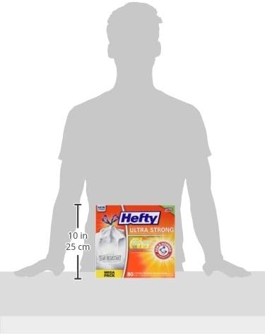 image:imageHefty Ultra Strong 13 Gallon Trash Bags Tall Kitchen Trash Bags 13 Gallon Size Drawstring Closure Continuous Odor Control White Citrus Twist Scent 80 BagsCitrus Twist