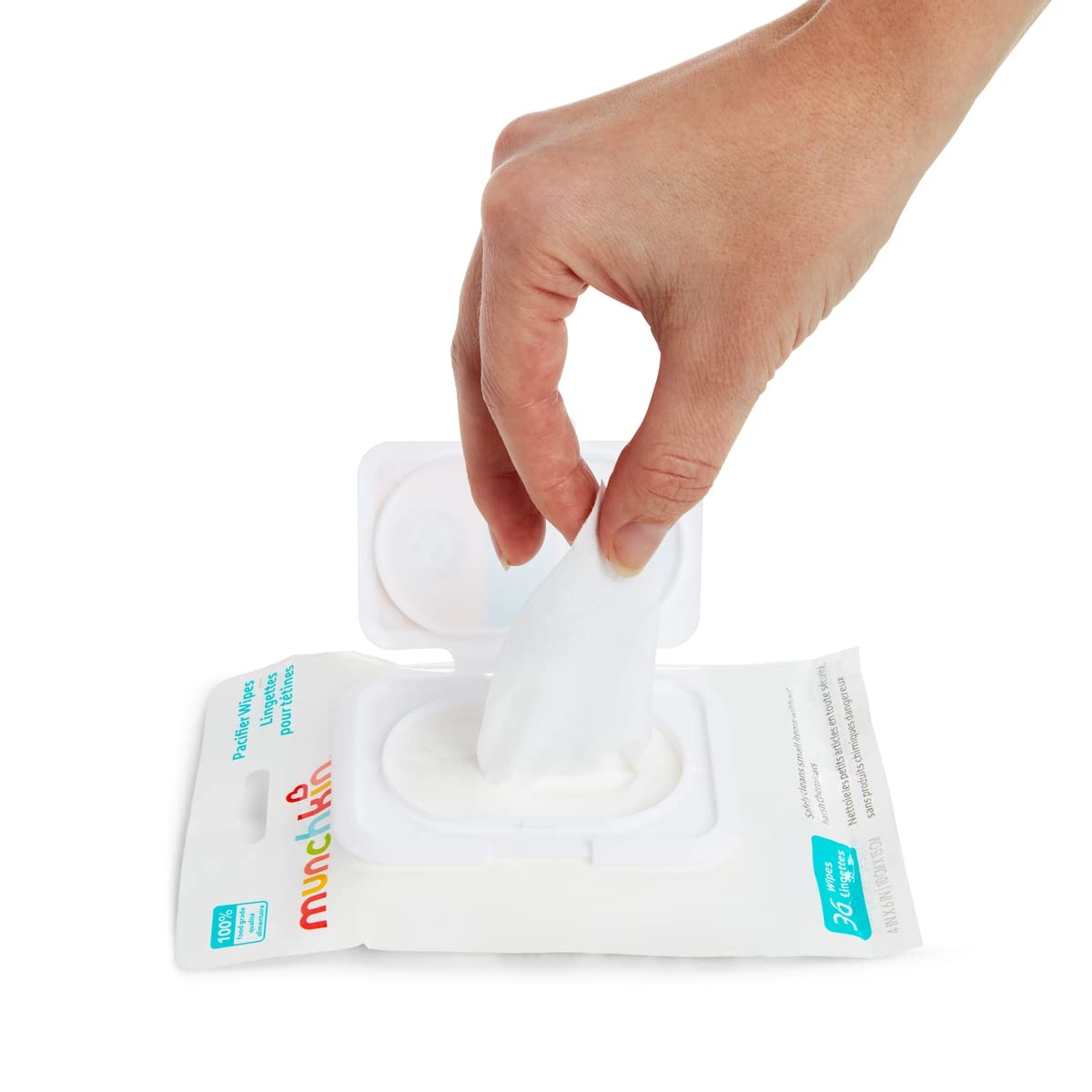 image:imageMunchkin Arm amp Hammer Pacifier Wipes Safely Cleans Breast Pump Parts and Feeding Essentials for Baby and Toddler 1 Pack 36 Wipes36 Count Pack of 1