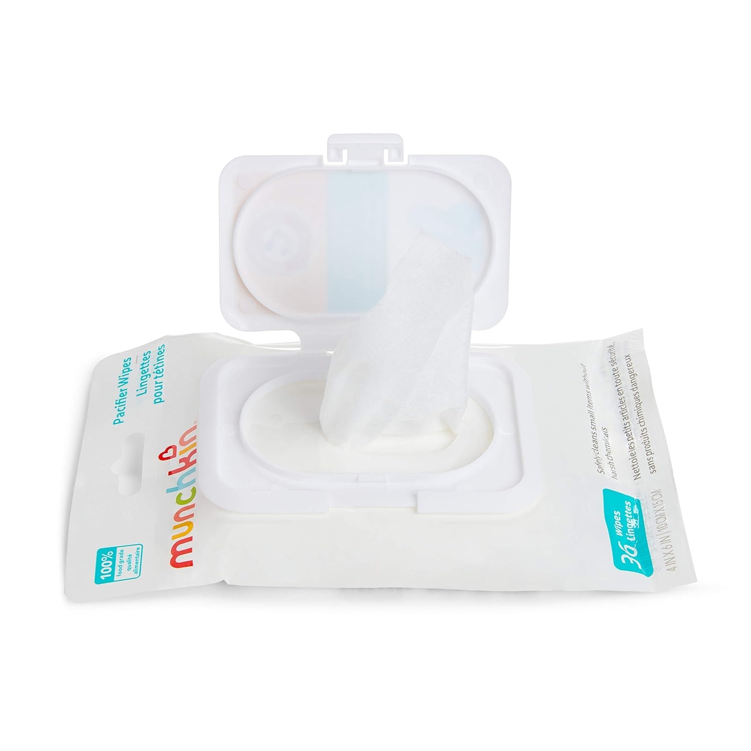 image:imageMunchkin Arm amp Hammer Pacifier Wipes Safely Cleans Breast Pump Parts and Feeding Essentials for Baby and Toddler 1 Pack 36 Wipes36 Count Pack of 2
