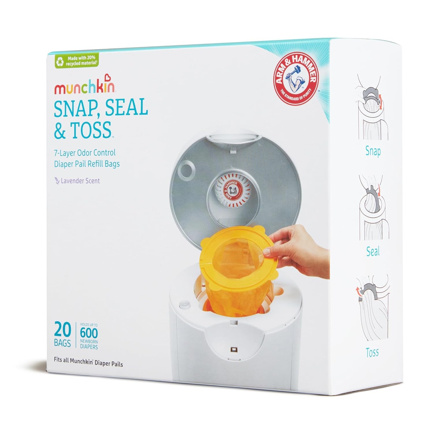 image:imageMunchkin Arm amp Hammer Pacifier Wipes Safely Cleans Breast Pump Parts and Feeding Essentials for Baby and Toddler 2 Pack 72 Wipes20 Pack