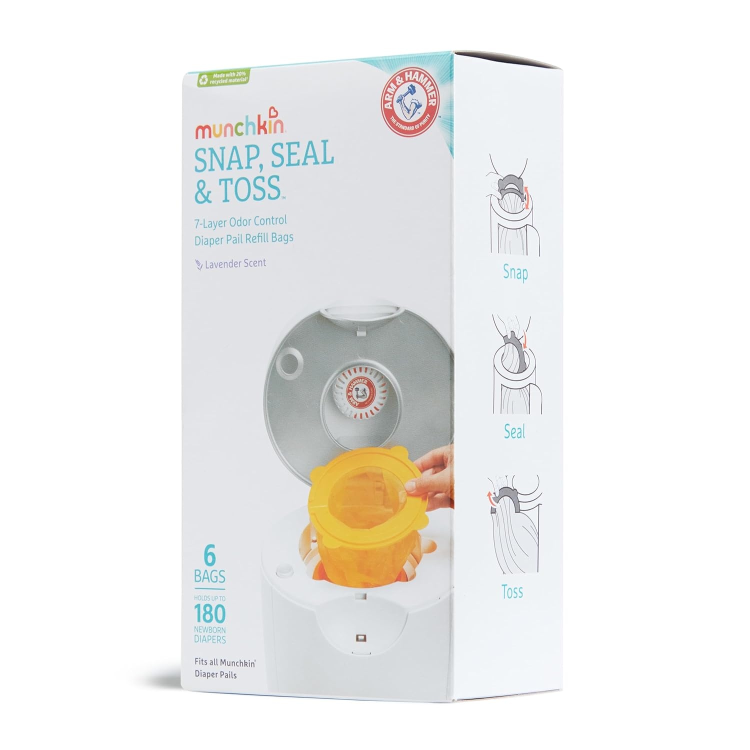 image:imageMunchkin Arm amp Hammer Pacifier Wipes Safely Cleans Breast Pump Parts and Feeding Essentials for Baby and Toddler 2 Pack 72 Wipes6 Pack