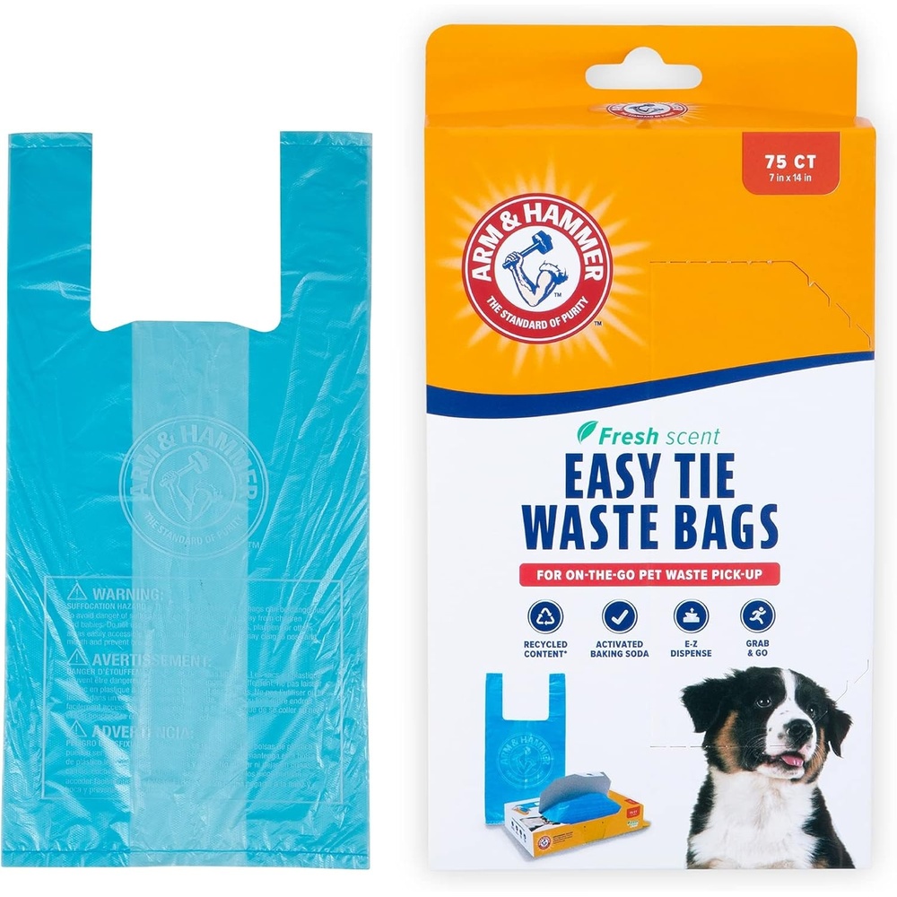 image:imageARM amp HAMMER 71041 EasyTie Waste Bags Blue 75 Count Pack of 175 Count Pack of 1
