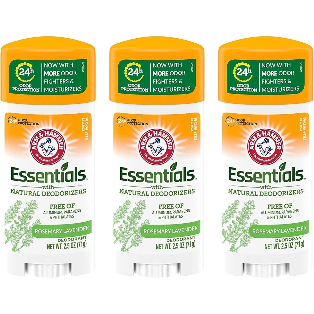 image:imageARM amp HAMMER Essentials Deodorant Orange Citrus Solid Oval Made with Natural Deodorizers Free From Aluminum Parabens amp Phthalates 25 oz Pack of 3Clean