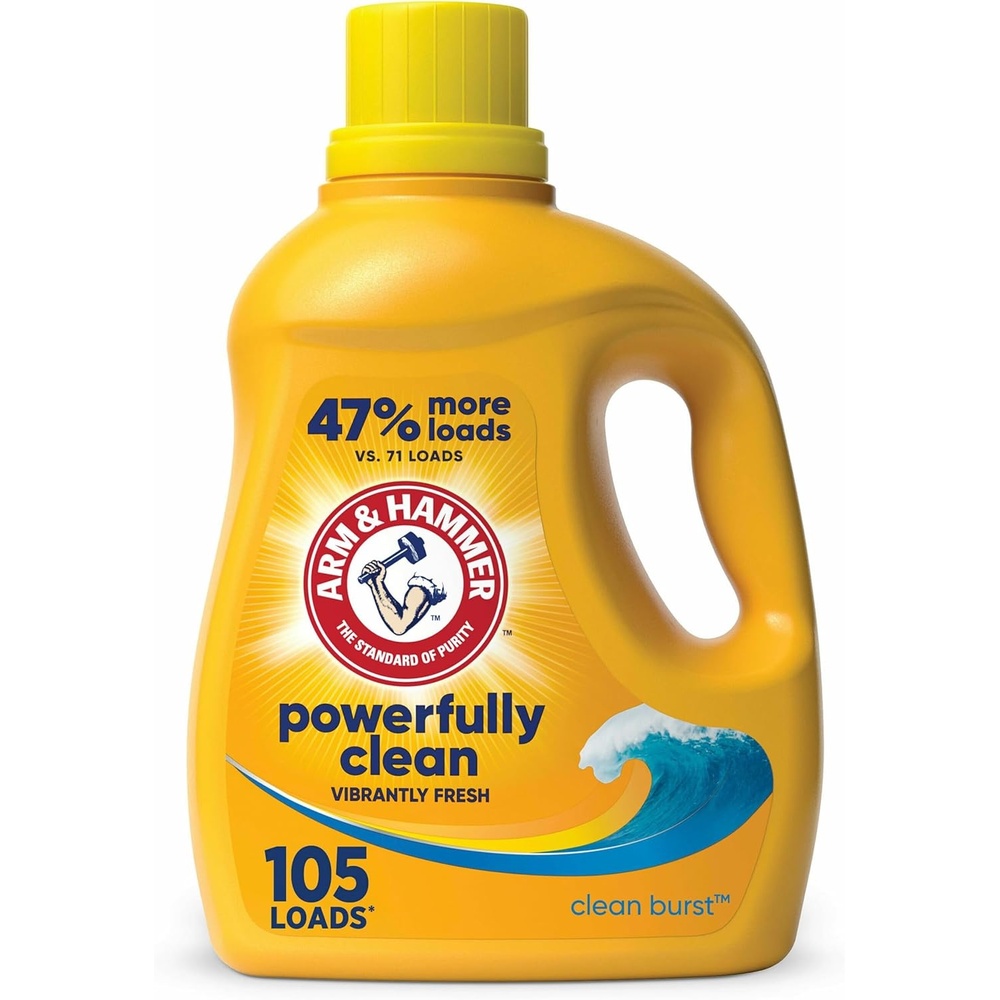 image:imageARM amp HAMMER Liquid Laundry Detergent Clean Burst Fresh 200 fl oz 200 Loads HE Laundry Detergent LiquidClean Burst