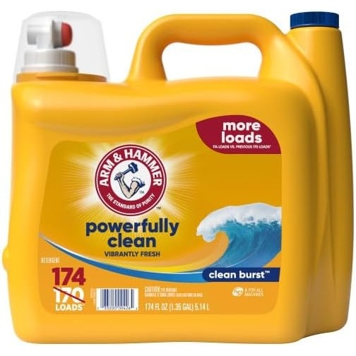 image:imageARM amp HAMMER Liquid Laundry Detergent Clean Burst Fresh 200 fl oz 200 Loads HE Laundry Detergent LiquidClean Burst Fresh