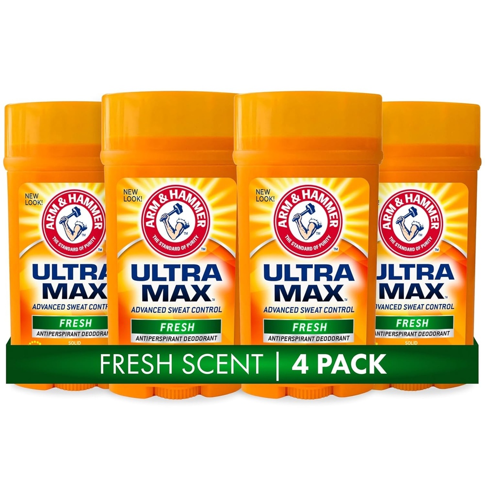 image:imageARM amp HAMMER ULTRA MAX Deodorant Fresh Scent Solid Stick 26 oz 4Pack