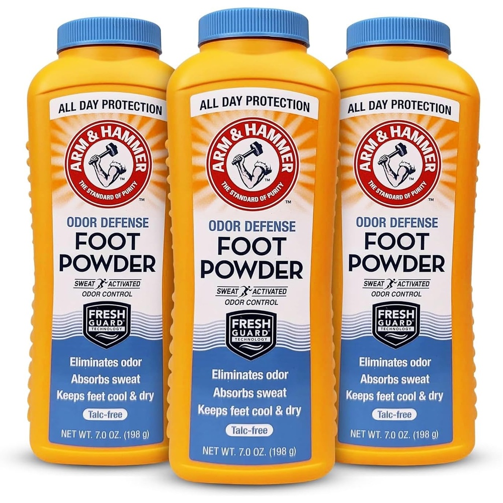 image:imageArm amp Hammer Foot Powder for Shoes amp Feet TalcFree Odor amp Moisture Control for Men amp Women 7 oz 3 Pack7 Ounce Pack of 3