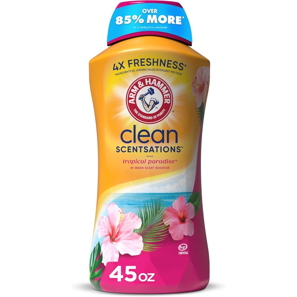 image:imageArm amp Hammer InWash Scent Booster Tropical Paradise 24 oz Pack of 445 Fl Oz Pack of 1