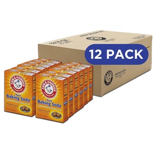 ARM & HAMMER Baking Soda, Multi-Purpose 100% Pure Sodium Bicarbonate Powder for Cooking, Baking, Cleaning, Laundry, Deodorizing, DIY & More, 1 Lb, 12 Pack