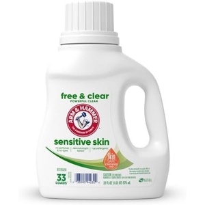 ARM & HAMMER Sensitive Skin Free & Clear, 140 Loads Liquid Laundry Detergent, 140 Fl oz(Fragrance Free)