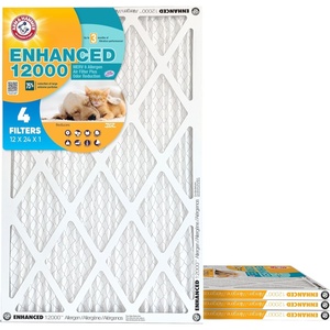 Arm & Hammer 20x30x1 Air Filter (4-Pack) | Merv 8 | Enhanced Allergen | Pet Fresh Odor Reduction | Contains Pure Baking Soda | HVAC AC Furnace | Made in USA | Actual Size 19.75″ x 29.75″ x 0.75″(12x24x1)