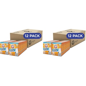 Arm & Hammer Baking Soda Fridge-n-Freezer Odor Absorber, Orange 14 oz, Pack of 12(14 Ounce (Pack of 24))