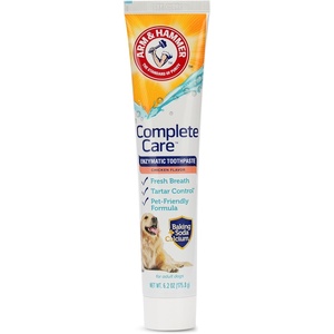 Arm & Hammer Complete Care Enzymatic Dog Toothpaste with Baking Soda and Calcium, Fluoride-Free Chicken Flavor for Plaque, Tartar, and Fresh Breath, 6.2 Oz Value Size(Chicken)