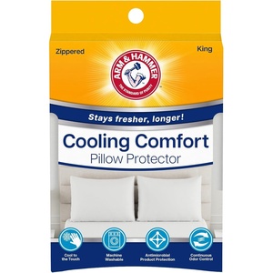 Arm & Hammer Cooling Comfort Zippered Pillow Protector, 2-Pack, Standard/Queen(King)