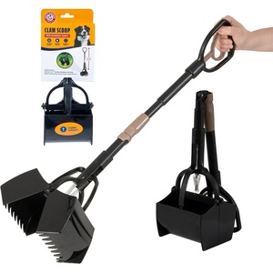 Arm & Hammer Dog Pooper Scooper Swivel Bin & Rake, Poop Scoop for Dogs, Black (2 Heavy Duty Scented Waste Bags Included)(One Size (Pack of 6))