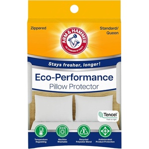 Arm & Hammer Eco Performance Zippered Pillow Protector with Tencel, 2-Pack, King(Standard/Queen)