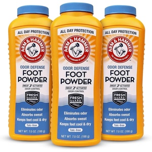 Arm & Hammer Foot Powder for Shoes & Feet, Talc-Free Odor & Moisture Control for Men & Women, 7 oz (3 Pack)(7 Ounce (Pack of 3))