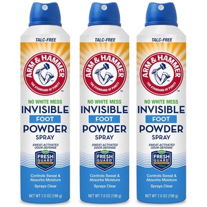 Arm & Hammer Invisible Foot Powder Spray, Clear Talc-Free Sweat Control, Odor Eliminating Foot Spray For Men & Women, 7 Oz (3 Pack)(7 Ounce (Pack of 3))