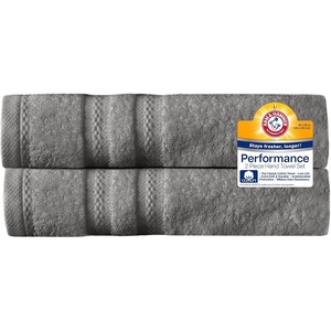 Arm & Hammer Performance Hand Towels, 2 Piece, Light Blue(Grey)