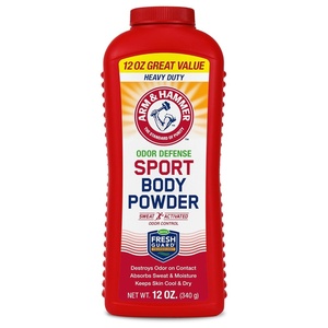 Arm & Hammer Sport Body Powder, Powder for Men and Women, Fresh Feeling, Talc Free, Aluminum Free Odor Defense with Baking Soda(12 Ounce (Pack of 1))