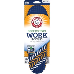 Arm & Hammer Work Insoles for Men and Women, Boot Inserts for Work Boots, Boot Insoles for Work, Work Boot Insoles for Men and Women, Pair of Anti-Fatigue Arch Support Memory Foam Insoles (3 Pack)(1)
