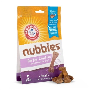 Arm & Hammer for Pets Nubbies Dental Treats Value Size – Baking Soda & Calcium Dog Dental Chews, Helps Scrub Plaque & Tartar While Chewing, Peanut Butter Flavor, 139 Count, 52.8 Oz – 6 Pack(Chicken)