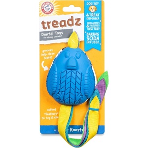 Arm and Hammer for Pets Super Treadz Gator Dental Chew Toy for Dogs – Reduces Plaque and Tartar Without Brushing, Baking Soda Infused, Dishwasher Safe, Dogs Up to 35 Lbs(Rooster)