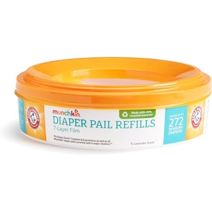Munchkin® Arm & Hammer Diaper Pail Refill Rings, Holds up to 544 Newborn Diapers, 2 Pack(1 Count (Pack of 1))