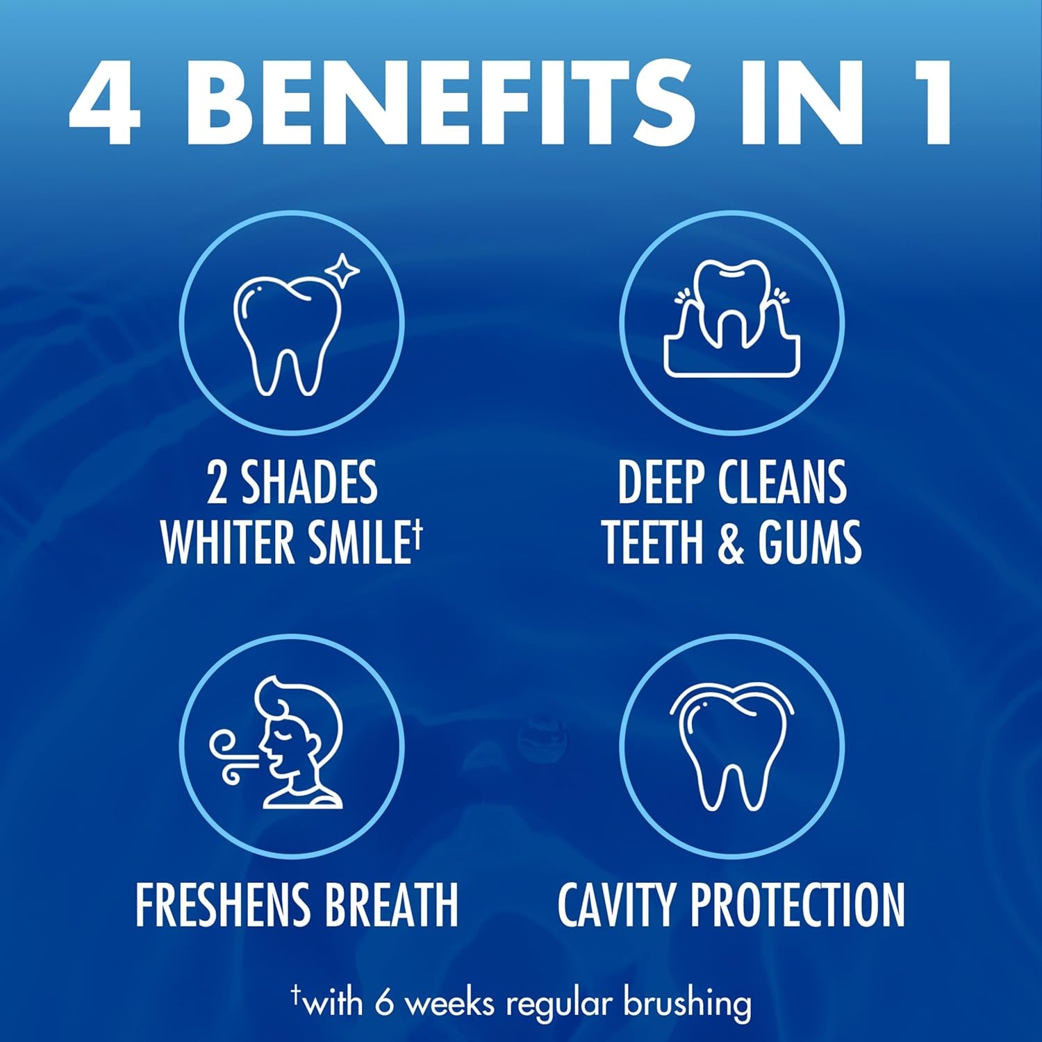image:imageARM amp HAMMER Advance White Toothpaste Teeth Whitening Baking Soda Toothpaste with Stain Defense Technology and Fluoride Clean Mint Flavor 60 Oz 4 Pack6 Ounce Pack of 4