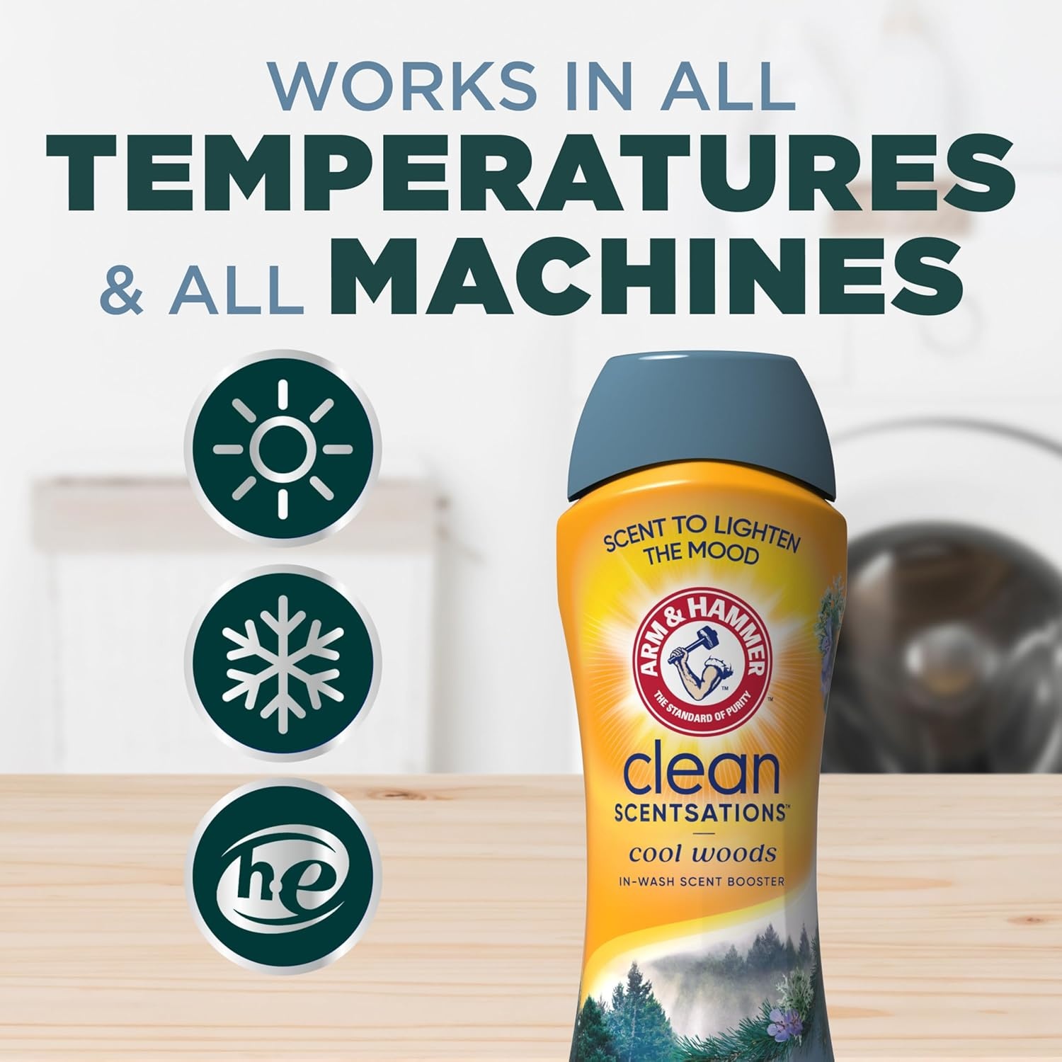 image:imageARM amp HAMMER Clean Scentsations InWash Scent Booster Cool Woods scent 24 Oz