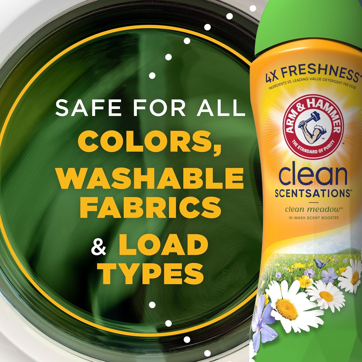 image:imageARM amp HAMMER Clean Scentsations InWash Scent Booster Laundry Scent Booster Clean Meadow scent 24 Oz24 Ounce Pack of 1