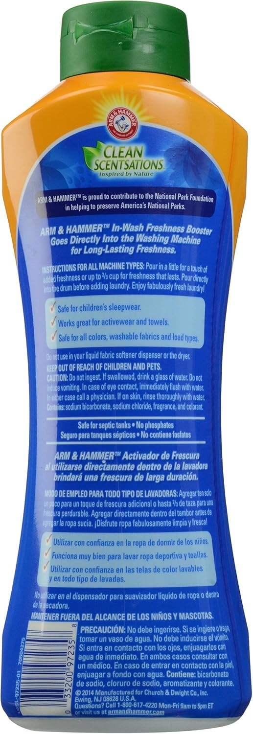 image:imageARM amp HAMMER Clean Scentsations InWash Scent Booster Laundry Scent Booster Purifying Waters scent 45 Oz24 Ounce Pack of 1