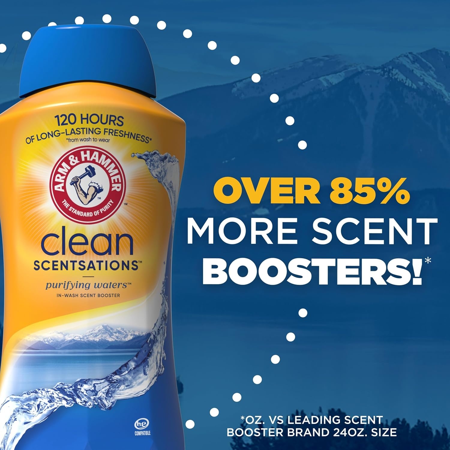 image:imageARM amp HAMMER Clean Scentsations InWash Scent Booster Laundry Scent Booster Purifying Waters scent 45 Oz45 Fl Oz Pack of 1