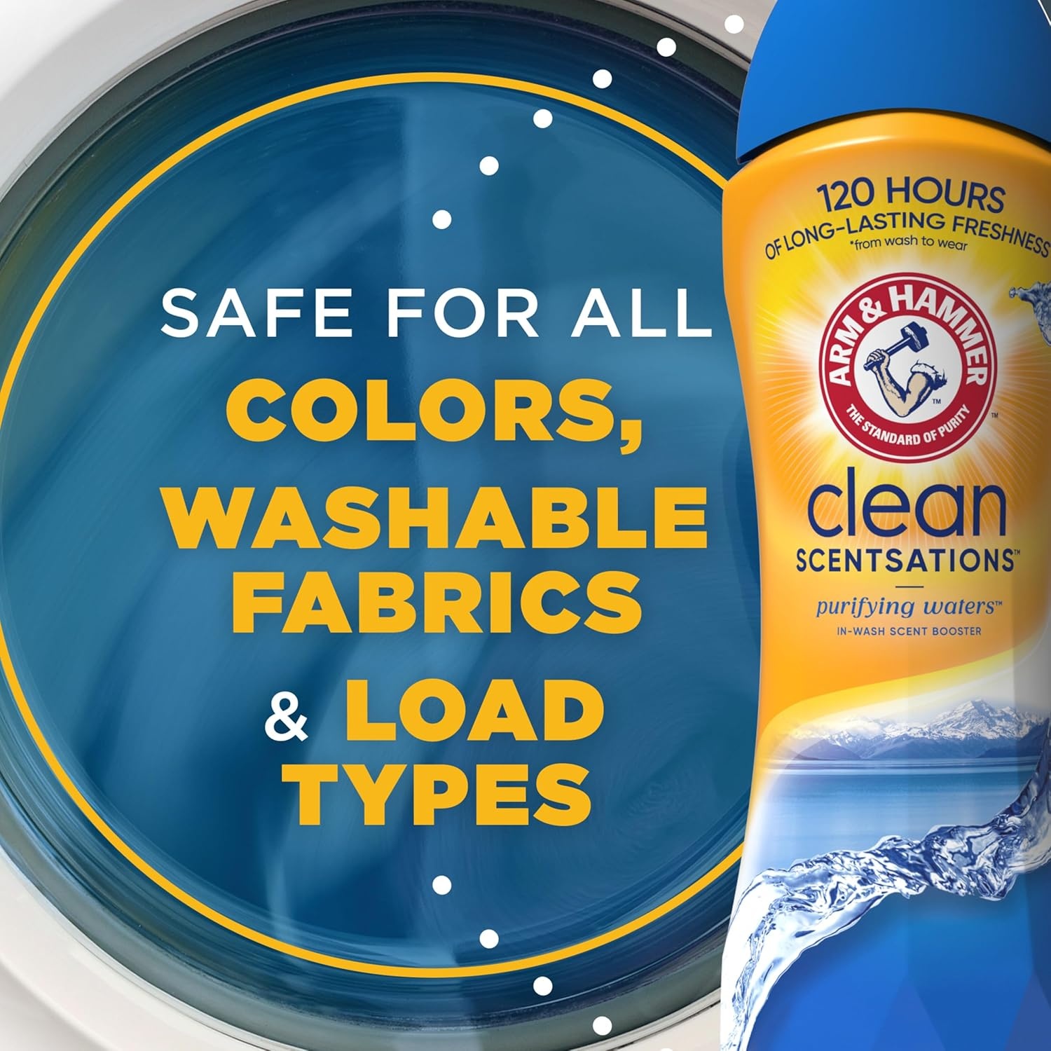 image:imageARM amp HAMMER Clean Scentsations InWash Scent Booster Laundry Scent Booster Purifying Waters scent 45 Oz45 Fl Oz Pack of 1