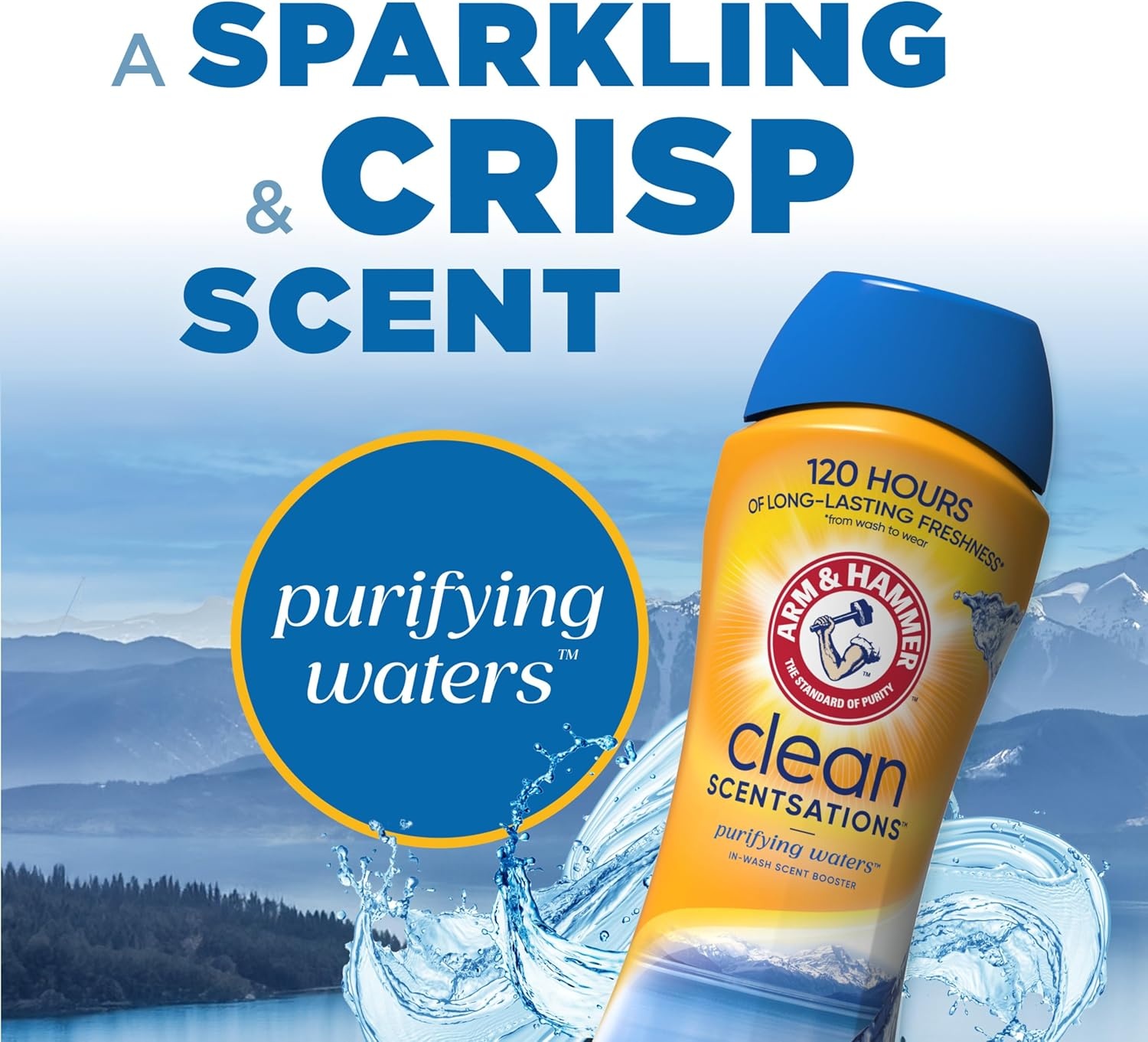image:imageARM amp HAMMER Clean Scentsations InWash Scent Booster Laundry Scent Booster Purifying Waters scent 45 Oz45 Fl Oz Pack of 1